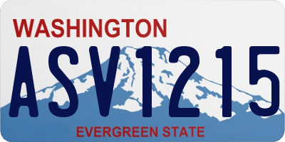 WA license plate ASV1215