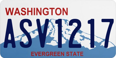 WA license plate ASV1217