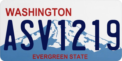 WA license plate ASV1219