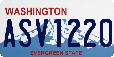 WA license plate ASV1220