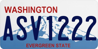 WA license plate ASV1222