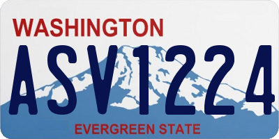 WA license plate ASV1224