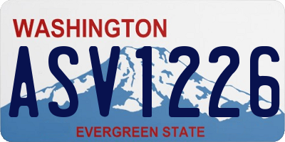 WA license plate ASV1226