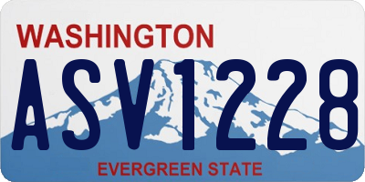 WA license plate ASV1228