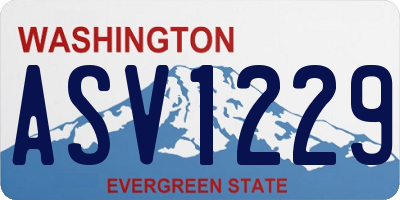 WA license plate ASV1229