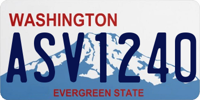 WA license plate ASV1240