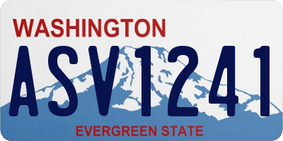 WA license plate ASV1241