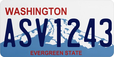 WA license plate ASV1243