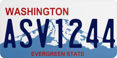 WA license plate ASV1244