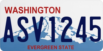 WA license plate ASV1245