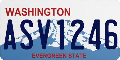 WA license plate ASV1246