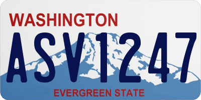 WA license plate ASV1247