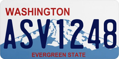 WA license plate ASV1248