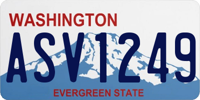 WA license plate ASV1249