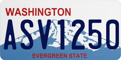 WA license plate ASV1250