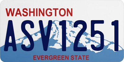 WA license plate ASV1251