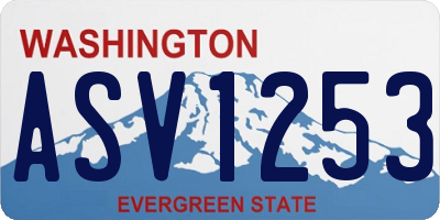 WA license plate ASV1253