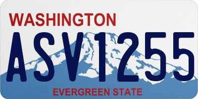 WA license plate ASV1255