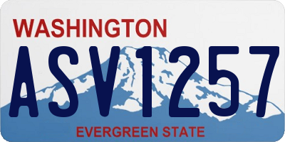 WA license plate ASV1257