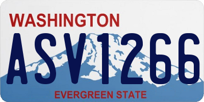 WA license plate ASV1266