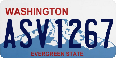 WA license plate ASV1267