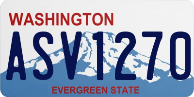 WA license plate ASV1270