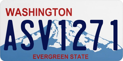WA license plate ASV1271