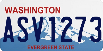 WA license plate ASV1273