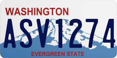 WA license plate ASV1274