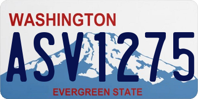 WA license plate ASV1275
