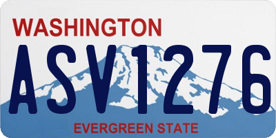 WA license plate ASV1276