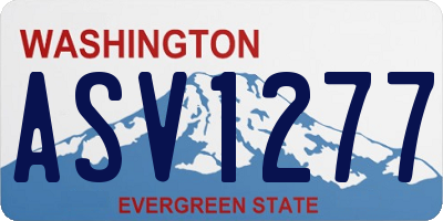 WA license plate ASV1277