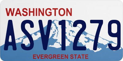 WA license plate ASV1279