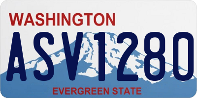 WA license plate ASV1280