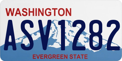 WA license plate ASV1282
