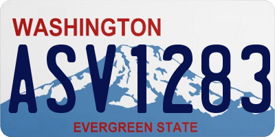 WA license plate ASV1283