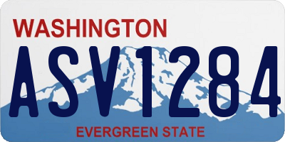 WA license plate ASV1284