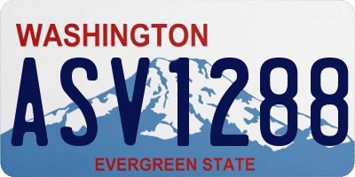 WA license plate ASV1288