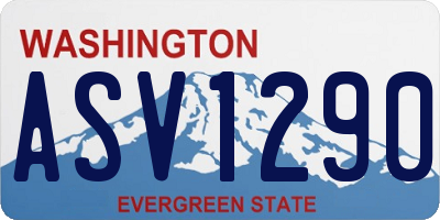 WA license plate ASV1290