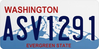 WA license plate ASV1291