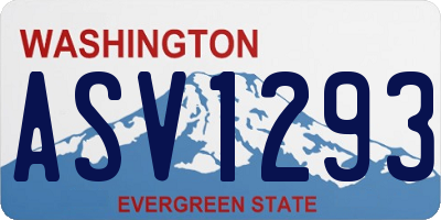 WA license plate ASV1293