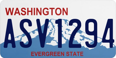 WA license plate ASV1294
