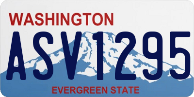WA license plate ASV1295