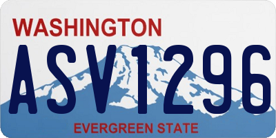 WA license plate ASV1296