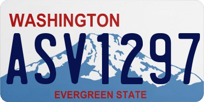 WA license plate ASV1297