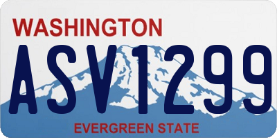 WA license plate ASV1299