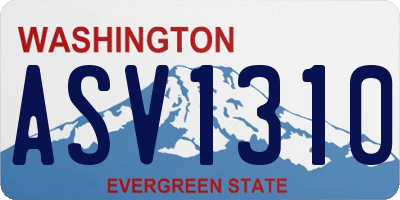 WA license plate ASV1310