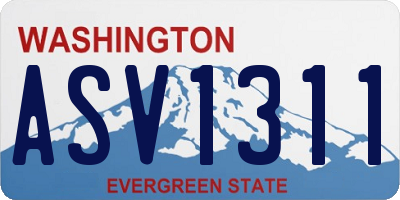 WA license plate ASV1311