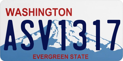 WA license plate ASV1317