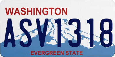 WA license plate ASV1318